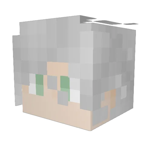 lingshi Minecraft avatar head, 3D render