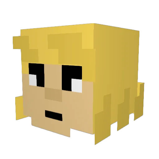 linguinii_ Minecraft avatar head, 3D render