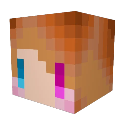 lingya_lock Minecraft avatar head, 3D render