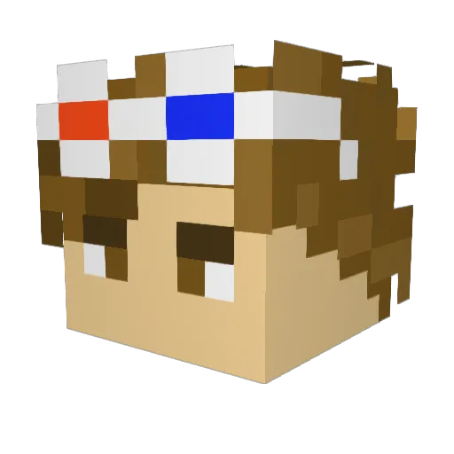 lingyerin Minecraft avatar head, 3D render