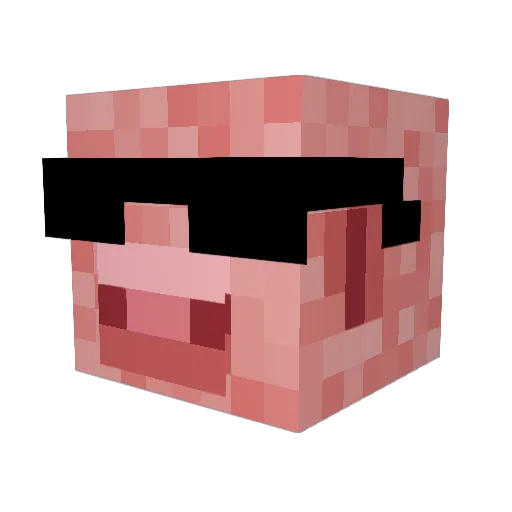 linitie Minecraft avatar head, 3D render