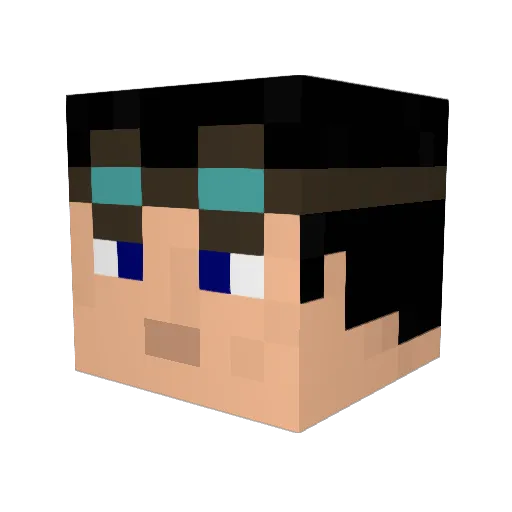 link10399 Minecraft avatar head, 3D render