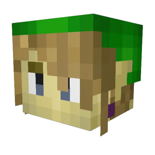 link22936 Minecraft avatar head, 3D render