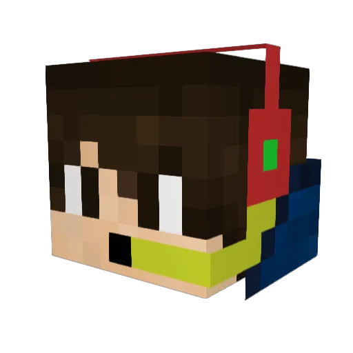 link_kor Minecraft avatar head, 3D render