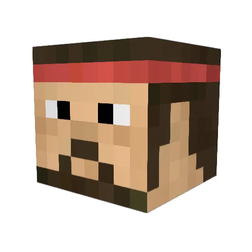 link_tb Minecraft avatar head, 3D render