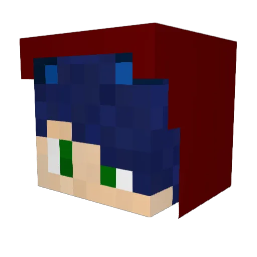 linkael Minecraft avatar head, 3D render