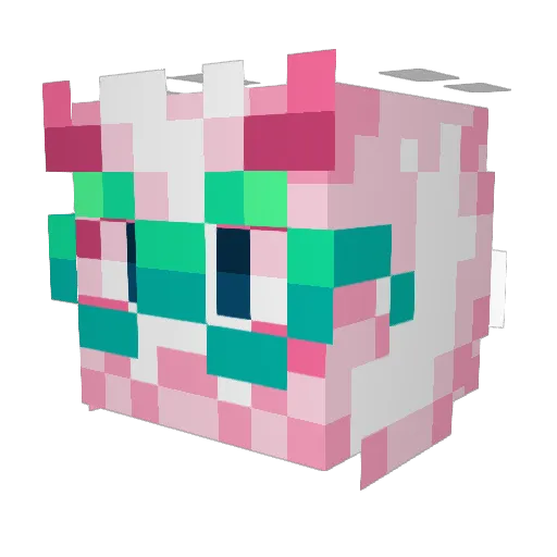 linkagr Minecraft avatar head, 3D render