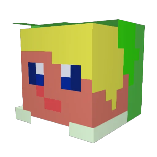 linkdfd Minecraft avatar head, 3D render