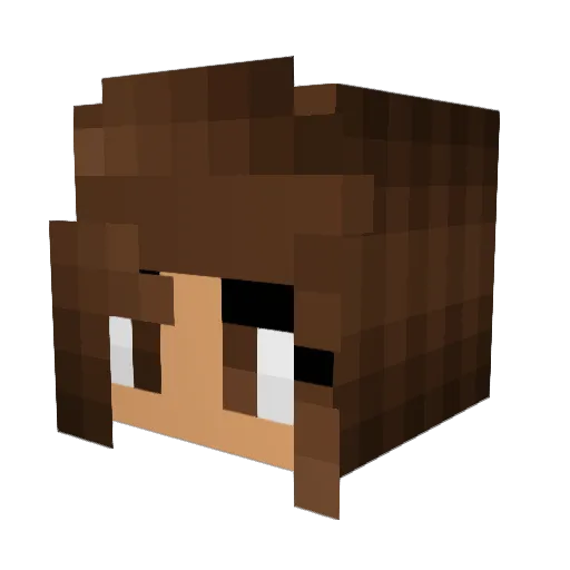 linkfishy Minecraft avatar head, 3D render