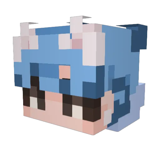linkidg Minecraft avatar head, 3D render