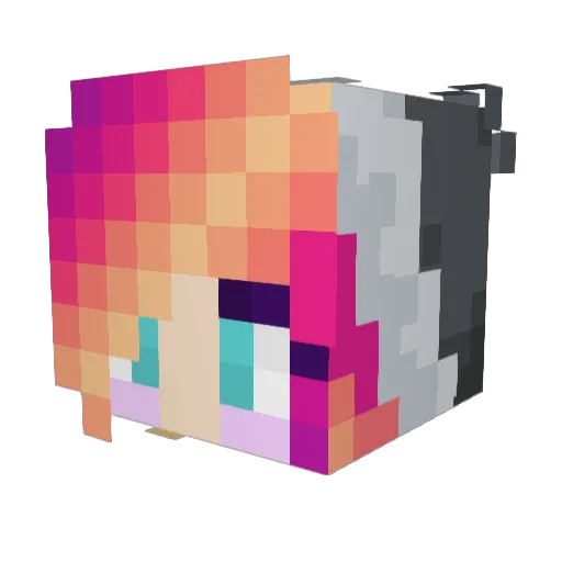 linkkkk Minecraft avatar head, 3D render