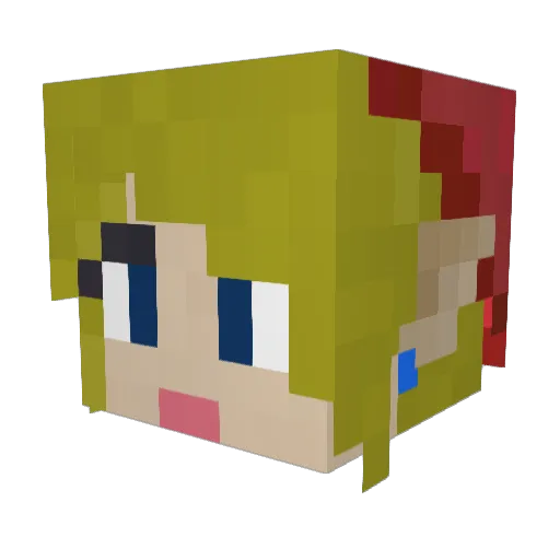 linkovich Minecraft avatar head, 3D render