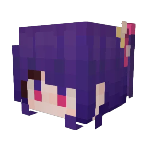 links_1240 Minecraft avatar head, 3D render