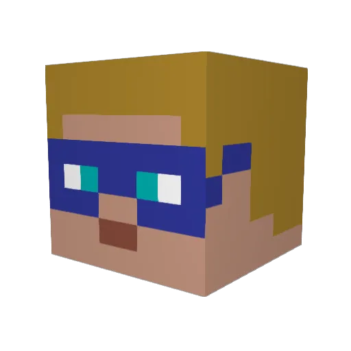 linkwill Minecraft avatar head, 3D render