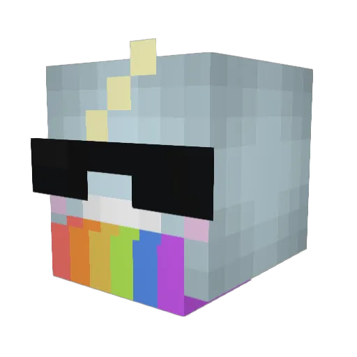 linlin07 Minecraft avatar head, 3D render