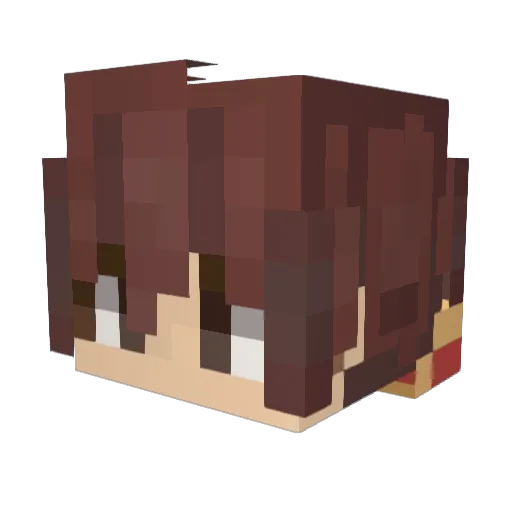 linliuliu Minecraft avatar head, 3D render