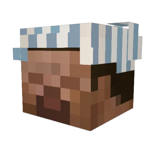 linm Minecraft avatar head, 3D render
