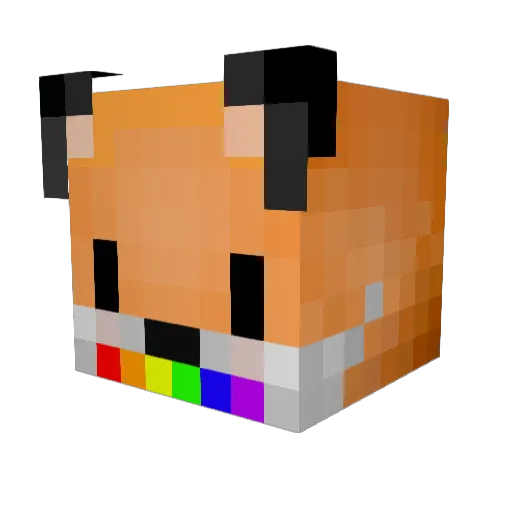 linnwee Minecraft avatar head, 3D render