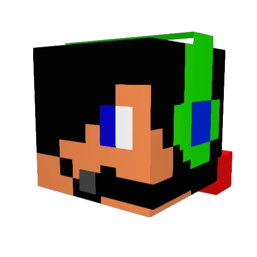 lino200 Minecraft avatar head, 3D render