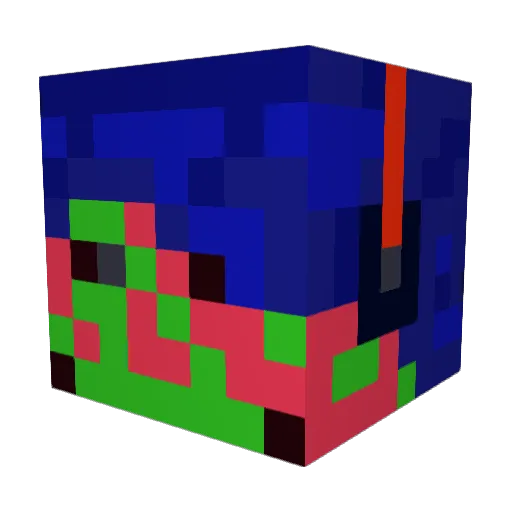 linolinos Minecraft avatar head, 3D render