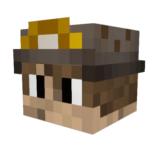 linovegas Minecraft avatar head, 3D render