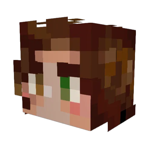 linqsey Minecraft avatar head, 3D render