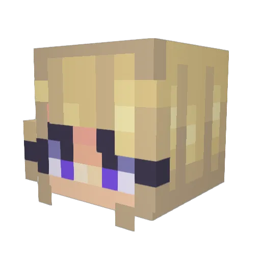 lintshrimp Minecraft avatar head, 3D render