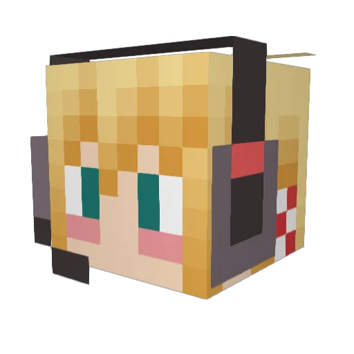 linum Minecraft avatar head, 3D render