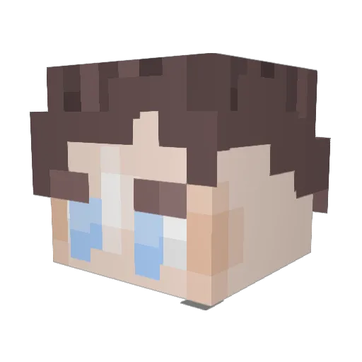 linusygren Minecraft avatar head, 3D render