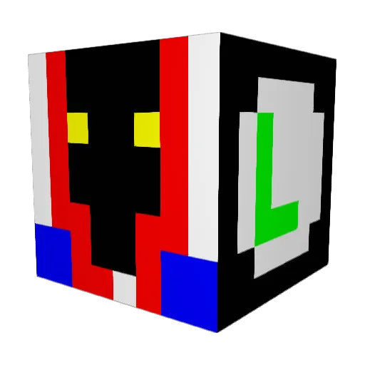 linuva Minecraft avatar head, 3D render