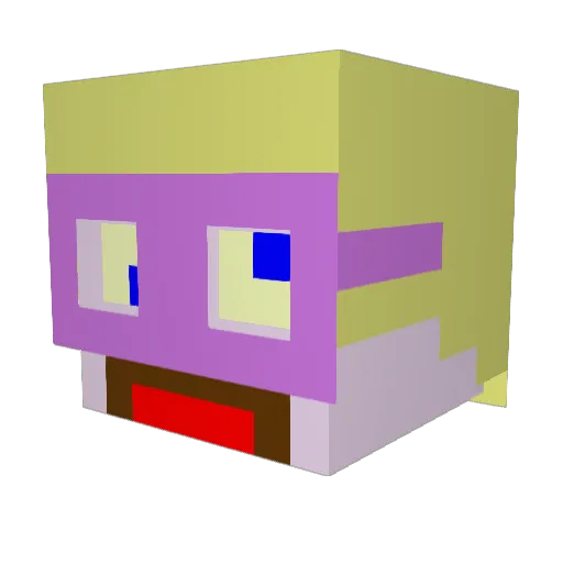 linux112 Minecraft avatar head, 3D render