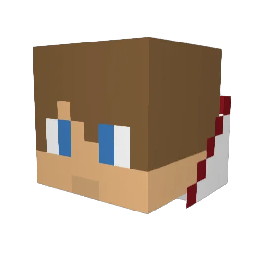 linux177 Minecraft avatar head, 3D render