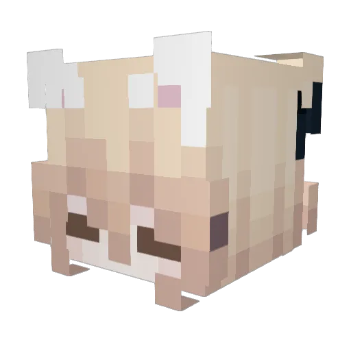 linuxgnuruu Minecraft avatar head, 3D render