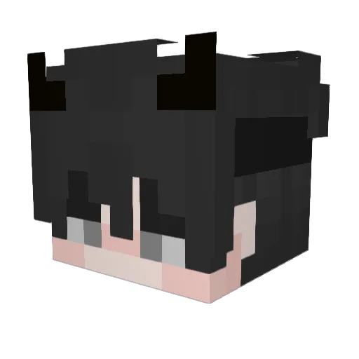 linxiaosu Minecraft avatar head, 3D render