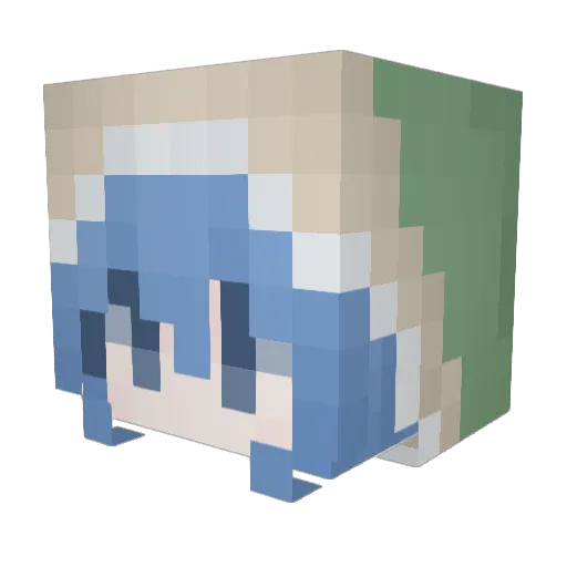 linxuanlzc Minecraft avatar head, 3D render