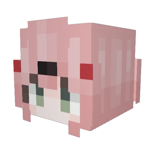 linyely Minecraft avatar head, 3D render