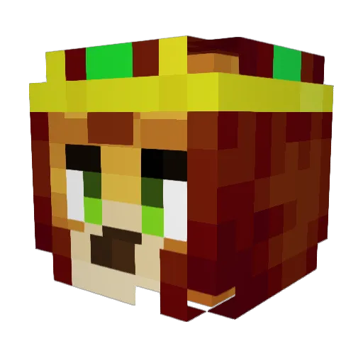 lionkingg Minecraft avatar head, 3D render