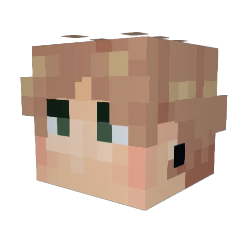 lionpaws Minecraft avatar head, 3D render
