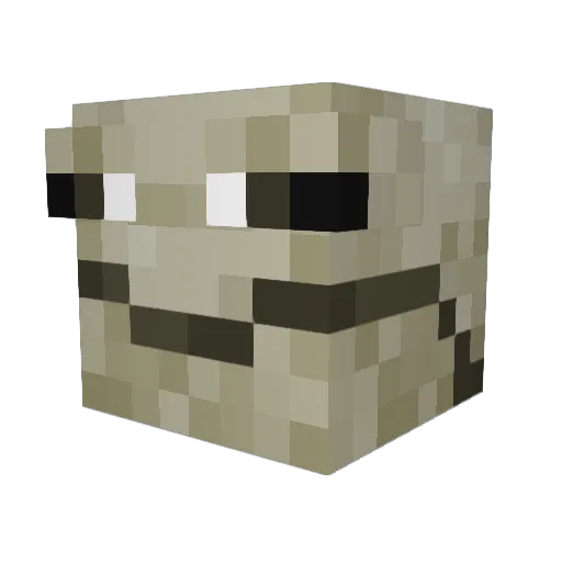 lioviohetuko Minecraft avatar head, 3D render