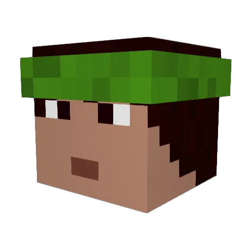 lipojy Minecraft avatar head, 3D render