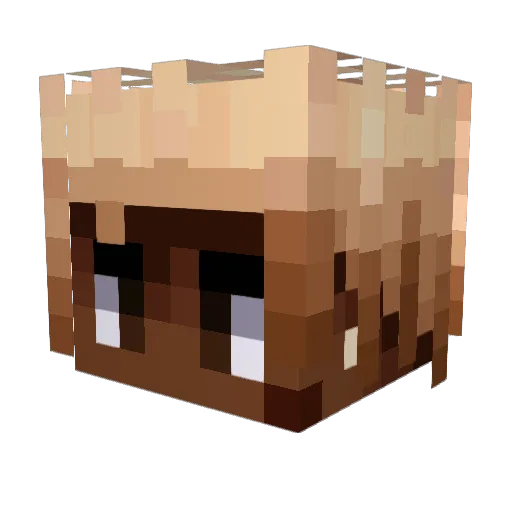 lippx Minecraft avatar head, 3D render