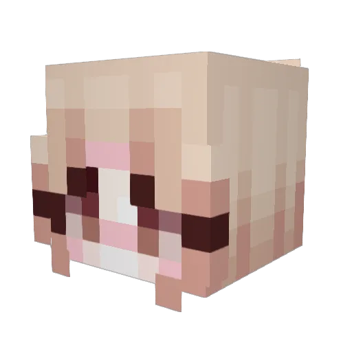 lipseuls Minecraft avatar head, 3D render