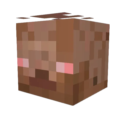 liqqywid Minecraft avatar head, 3D render