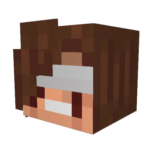 liquid2burnable Minecraft avatar head, 3D render
