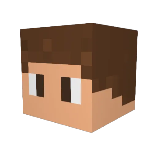 liquid4k Minecraft avatar head, 3D render