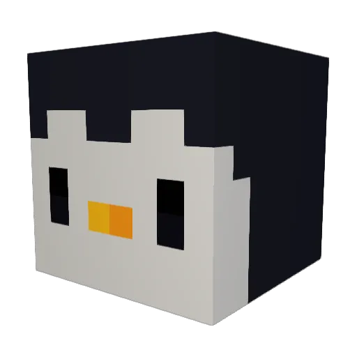 liquidpenguin Minecraft avatar head, 3D render