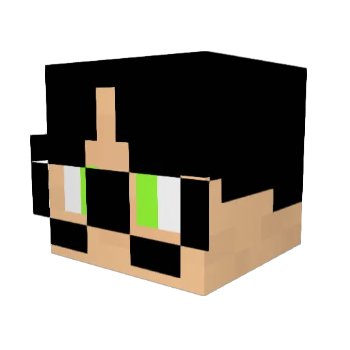 liquidteeth Minecraft avatar head, 3D render