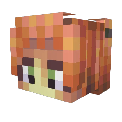 lirenika Minecraft avatar head, 3D render
