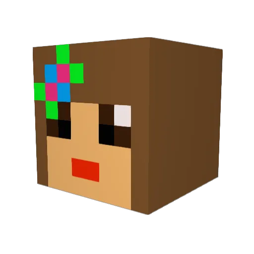 lisa1978 Minecraft avatar head, 3D render