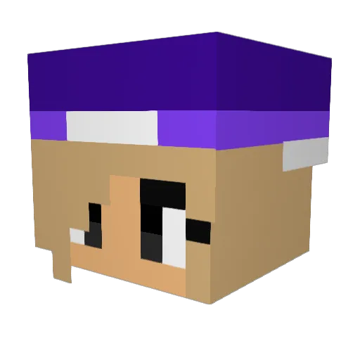 lisadek Minecraft avatar head, 3D render